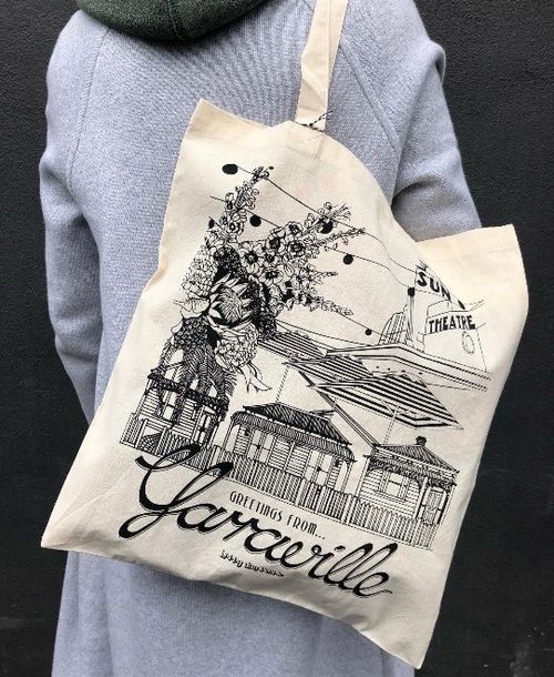 Happy Day People Yarraville Tote Bag - White